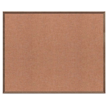 United Visual Products Wood Combo Board, 36"x24", Walnut/White Porcelain & Cork UVDECORK3624OAK-WALNUT-WHTPORC-CORK